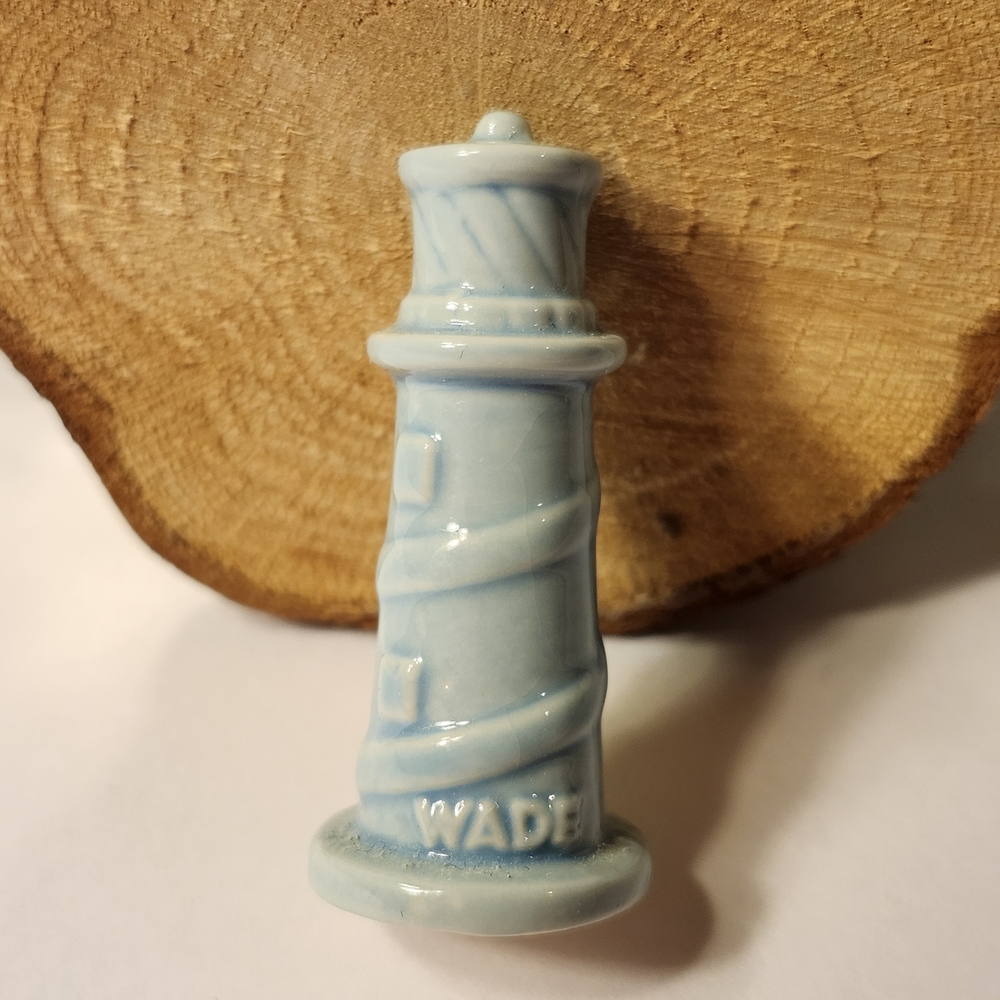 Wade Light Blue Lighthouse, Vintage Figurine, In Red Rose Tea